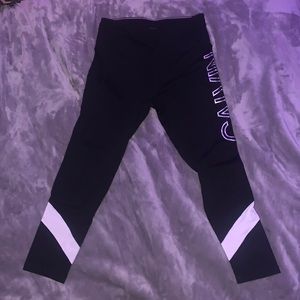 Calvin Klein Performance Athletic Black Capri Leggings